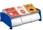 ADHESIVE LABEL DISPENSER  BLUE 300MM WIDTH 1  FITS 3 ROLLS