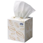 TORK 2170301 EXTRA SOFT FACIAL TISSUES 2 PLY WHITE CUBE 90