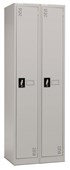 PRECISION CLASSIC STORAGE LOCKER 4 TIER BANK OF 2 W750 X D457 X H1800MM SILVER GREY