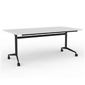 KNIGHT TEAM FLIP TABLE W1800 X D900 X H720MM BLACK FRAME WHITE TOP