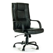 KNIGHT FALCON EXECUTIVE CHAIR 1LEVER FULLY PU LEATHER BLACK