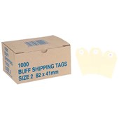 SHIPPING TAGS NO2 MANILLA W82 X L41MM BOX 1000