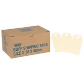 SHIPPING TAGS NO3 MANILLA W96 X L48MM BOX 1000