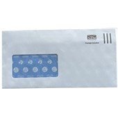 DLE E20E ENVELOPE POSTAGE INCLUDED WINDOW SELF SEAL W225 X L114MM WHITE BOX 500