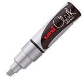 UNIBALL CHALK MARKER CHISEL TIP 8MM SILVER