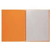 MARBIG DISPLAY BOOK REFILLABLE 20 POCKET A4 ORANGE
