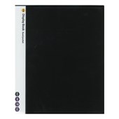 MARBIG DISPLAY BOOK NONREFILABLE INSERT COVER 20 POCKET A4 CLEARBLACK