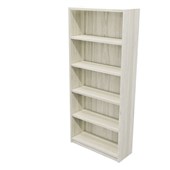 ZEALAND COMMERCIAL BOOKCASE 5 TIER W800 X D300 X H1800MM COASTAL ELM