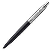 PARKER JOTTER XL BALLPOINT PEN RICHMOND MATTE BLACK CHROME TRIM MEDIUM NIB BLUE GIFT BOX