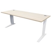 ZEALAND MIRAGE DESK W1800 X D700 X H725MM SILVER BASE SEASONED OAK TOP