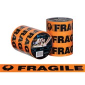 MPH MESSAGE TAPE BLACK ON ORANGE 48MM X 100M FRAGILE