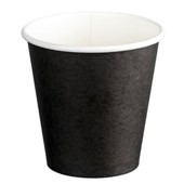 MPH PAPER CUPS PE SINGLE WALL 8OZ 280ML BLACK PACK 50