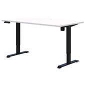ACCENT RAPID ELECTRIC DESK 1200X700MM BLACK FRAME SNOW VELVET TOP