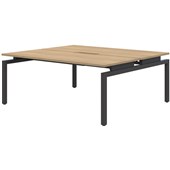 RAPID BALANCE 2 POD FIXED HEIGHT DESK 1500X800MM BLACK FRAME CLASSIC OAK TOP