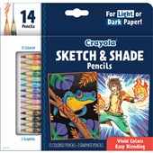 CRAYOLA SKETCH AND SHADE COLOURED PENCILS PACK 14