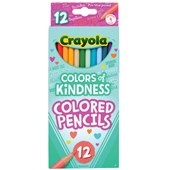 CRAYOLA COLOURS OF KINDNESS COLOURED PENCILS PACK 12