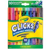 CRAYOLA CLICKS RETRACTABLE MARKERS PACK 10