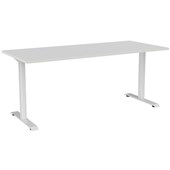 KNIGHT HAVEN FIXED HEIGHT DESK W1800 X D800 X H740MM WHITE FRAME WHITE TOP