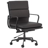 KNIGHT VOGUE MIDBACK EXECUTIVE CHAIR BLACK LEATHER ASSEMBLED