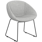 KNIGHT CAMELLIA VISITOR CHAIR  SLED BASE GREY MIST FABRIC