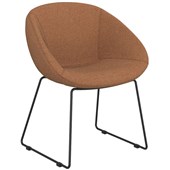 KNIGHT CAMELLIA VISITOR CHAIR SLED BASE REEF FABRIC
