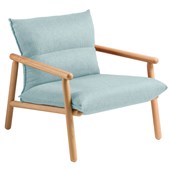 EDEN LOUNGE MAIA CHAIR WARM NATURAL BEECH TIMBER FRAME KEYLARGO SKY