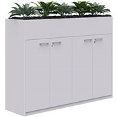 RAPID PLANTER CABINET INCLUDING ARTIFICIAL PLANTS H1200 X L1600MM SNOW