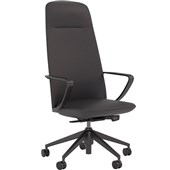 KNIGHT AERO EXECUTIVE HIGHBACK CHAIR LEATHER BLACK LEATHER