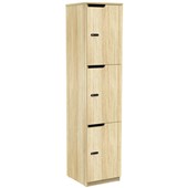 KNIGHT CUBIT LOCKER W450 X D400 X H1805MM 3 DOOR ATLANTIC OAK