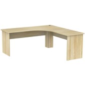 KNIGHT CUBIT SLAB END WORKSTATION W1800 X D600 X H730MM ATLANTIC OAK