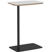 KNIGHT CUBIT SIDE TABLE W450 X D300 X H650MM BLACK FRAME WHITE TOP