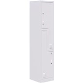 FORTIS STORAGE LOCKER 2 DOOR STEPPED KEYED LOCKING H1850 X L380 X D450MM WHITE