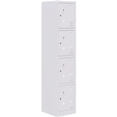 FORTIS STORAGE LOCKER 4 DOOR KEYED LOCKING H1850 X L380 X D450MM WHITE