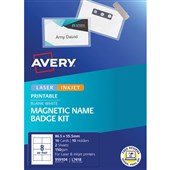 AVERY L7418 MAGNETIC NAME BADGE KIT 865X555MM 8UP PACK 10