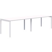 AVERO 2 POD INLINE DESK 1800X800MM WHITE FRAME SNOW VELVET TOP