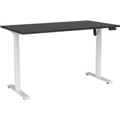 KNIGHT HAVEN BOOST ELECTRIC SINGLE SIDED DESK W1500 X D800MM WHITE FRAME BLACK TOP