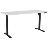 KNIGHT HAVEN BOOST ELECTRIC SINGLE SIDED DESK W1800 X D800MM BLACK FRAME WHITE TOP