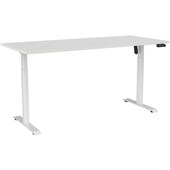 KNIGHT HAVEN BOOST ELECTRIC SINGLE SIDED DESK W1800 X D800MM WHITE FRAME WHITE TOP