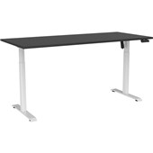KNIGHT HAVEN BOOST ELECTRIC SINGLE SIDED DESK W1800 X D800MM WHITE FRAME BLACK TOP