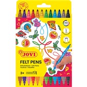 JOVI WASHABLE DOUBLE ENDED FELT PEN PACK 12