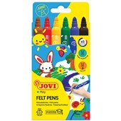 JOVI WASHABLE MAXI FELT TIP PEN PACK 6