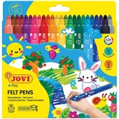 JOVI WASHABLE MAXI FELT TIP PEN PACK 24