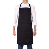 FILTA COMMERCIAL BIB APRON FULL LENGTH WITH FRONT POCKET L910 X W760MM BLACK