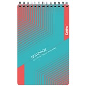 COLLINS NOTEBOOK NO22 8MM RULED TOP OPENING 50 LEAF W125 X L195MM ASSORTED DESIGNS