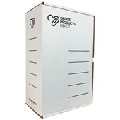 OPD STORAGE BOX DOUBLE W245 X H370 X D155MM WHITE