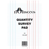 HOBSONS QUANTITY SURVEYOR PAD A4 7MM 100 LEAF