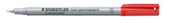 STAEDTLER 311 LUMOCOLOR NON PERMANENT MARKER BULLET SUPERFINE 04MM RED