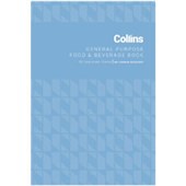 COLLINS DOCKET BOOK GENERAL PURPOSE FOOD AND BEVERAGE DUPLICATE NO CARBON REQUIRED W100 X L190MM 50 LEAF