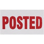 DIXON PREINKED STAMP POSTED TEXT RED
