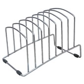 OKIN FILE RACK METAL 7 SLOTS USHAPED W175 X H205 X D260MM STAINLESS